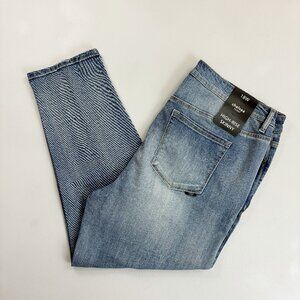 CHELSEA STUDIO High-Rise Skinny Jeans 18W NWT Distressed Frayed Seam Detail